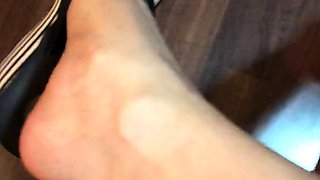 Maitresse Madelines solo foot fetish POV