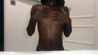 Smooth Oiled Ebony Perky Small Tits Massage Slow Sensual POV Dance