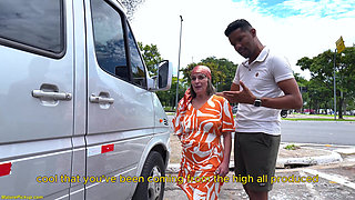 Granny Ass Destroyed by a BBC in Driving Van