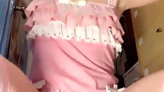 Innocence Sissy Rails Fat Black Fake penis - Ass fucking Sissygasm and Vibegasm Cumswallow