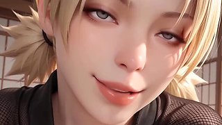 Big Tits Hentai Handjob: Temari Seduces You For Hard POV Missionary Sex & Cum on Tits