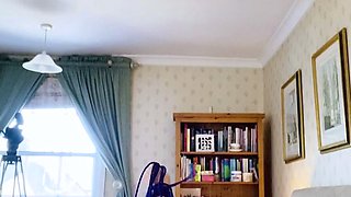 Sexy amateur blonde fingers and toys her wet pussy