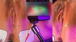 Extreme Close Up: Pussy Bulges and Pulses Watching VR - High-Speed #5