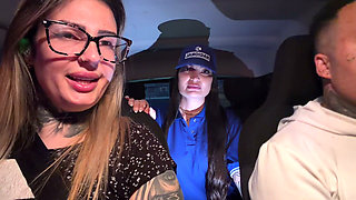 Frenstista Accepted to Give Her Pussy and Got Into the Car When She Took off Her Blouse We Were Surprised and When She Put Her T
