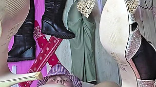 High Heels Whore Gets Fucked by 12 in the Store