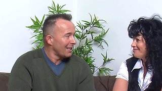 German wife persuaded to cheat on the street