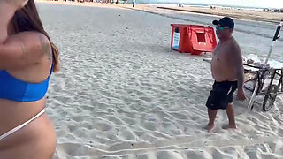 Beach Seller in a Salty Package Eats the Two Hot Girls in Exchange Left Happy