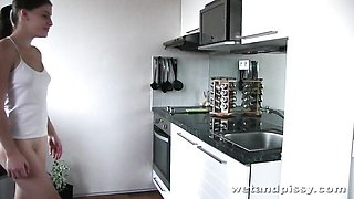 Gorgeous hottie with shaved pussy Zena Little opens her crack