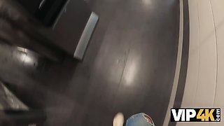 Vip4k. fucking porno after fucking in the teach station wc