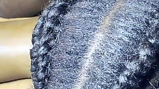 Hair Fetish for Ebony Teen Receiving Cum
