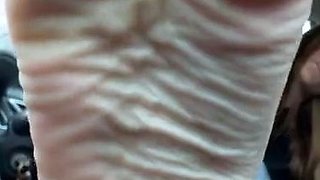 Hot blonde enjoys foot fetish sex