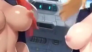 Cute Anime Police Officer in Space Station, Ai Animation
