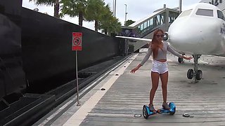 Hoverboard fun with big ass Thai GF and horny sex once home