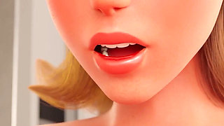 BBW Stepmom MILF with Huge Tits & a Big Fat Ass Gives Tit Job to Big Cock Stepson in the Kitchen - Mansion Days - 3D Taboo Game
