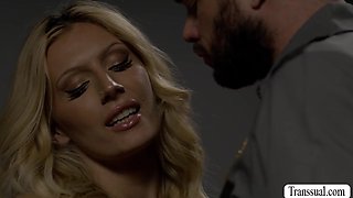 New TS inmate anal fucked by horny warden