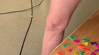 Bound Chastity Sub Fridge Magnet Squat Punishment