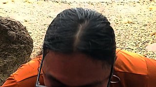 Public blow job at the beach Almost get caught