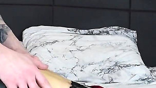 Deepthroat and Anal Creampie in Leather Leggings!