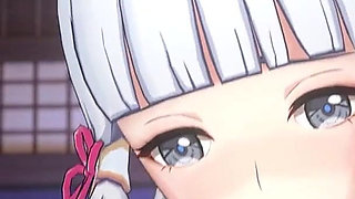 Genshin Impact - Ayaka and Aether Passionate Sex Scene - Sweet Moaning - 3D Hentai Animation