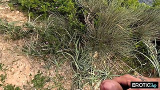 German Tourists Fuck in Outdoor Threesome on Vacation P2160