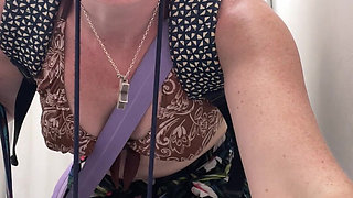 Striptease in a Shop as I Get Naked to Try on Dresses and a Bikini Top