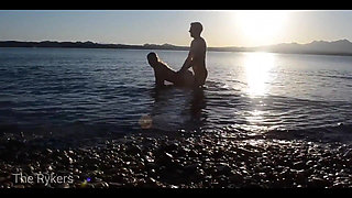 Romantic Sex at a Public Beach