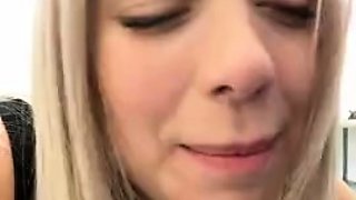 Amateur blonde girlfriend toyed and facialized