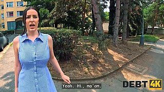 Debt4k. he came for the payment - she just jizz