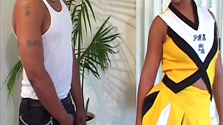 Ebony Cheerleader Sucks and Fucks BBC to Explosive Facial