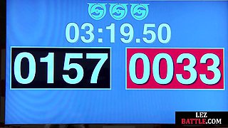 Naughty cute lesbo wrestlers scissoring