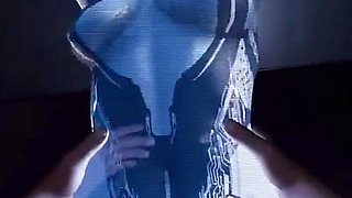 Tight Ass Pussy Cortana Getting Her Digital Bald Pussy Fucked