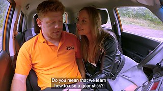 Fake Driving School Blonde MILF outdoor sex with teacher