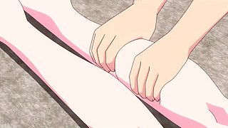 Hot hentai: hot girl with big boobs seduces her masseur and gets her pussy teased with his hands