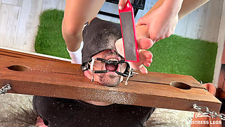 Foot Dust Feast Pedicure Scrapings Straight Into Slave's Mouth