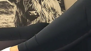 Dirty White Sneaker Worship - Smelly Socks in Face with Valeria Night (side View)