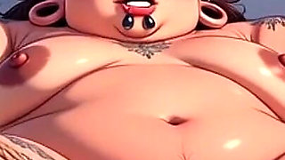 Fat BBW with Hairy Pussy in Bondage - Extremely Horny