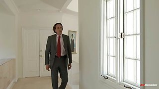 Big Ass Latina Stepdaughter Serena Santos Sucks Stepdaddy's Huge Throbbing Cock