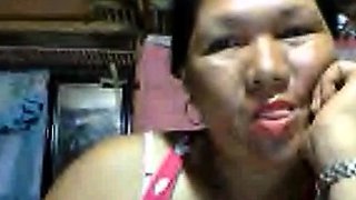 Filipina Elvie M. Flashes Tiny Asian Boobs on Webcam
