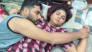 Romantic Boob Press and Pussy Rub with Desi Mature Couple