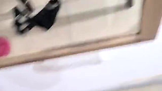 Sara Latina Plays in Front of Mirror