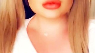 Nasty blonde girl solo pussy toying and masturbation fun