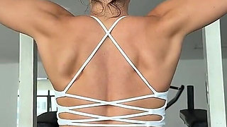 Muscle Back, Short Shorts, Gym Workout