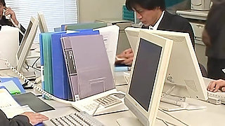 JAV Office Gangbang with Big Tits Japanese Secretary Teen and Boss Creampie