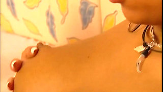 Very Beautiful Sexy MILF Fucked and Creampied on Big Tits by a Huge Vintage Cock