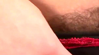 Hairy brunette banged hard by a BBC and creampied