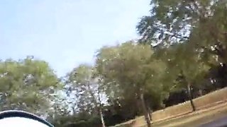 Mature European with Big Natural Tits Masturbates in Car
