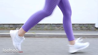 Lesbea Alexis Crystal gives french maid smacking and lesbian ass-fuck ejaculation