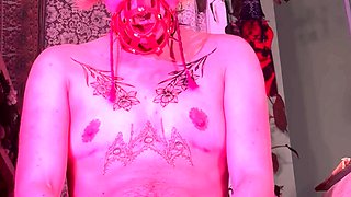 Amateur striptease and Solo masturbation