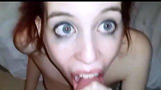 Street prostitute sucking semen for money