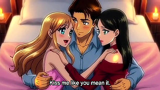 My stepbrother fucked me and my friend alone at home